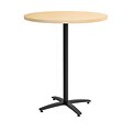 Union & Scale™ Workplace2.0™ Multipurpose 36 Round Natural Maple Laminate Bistro Height Black Base Table (54800)