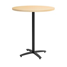 Union & Scale™ Workplace2.0™ Multipurpose 36 Round Natural Maple Laminate Bistro Height Black Base