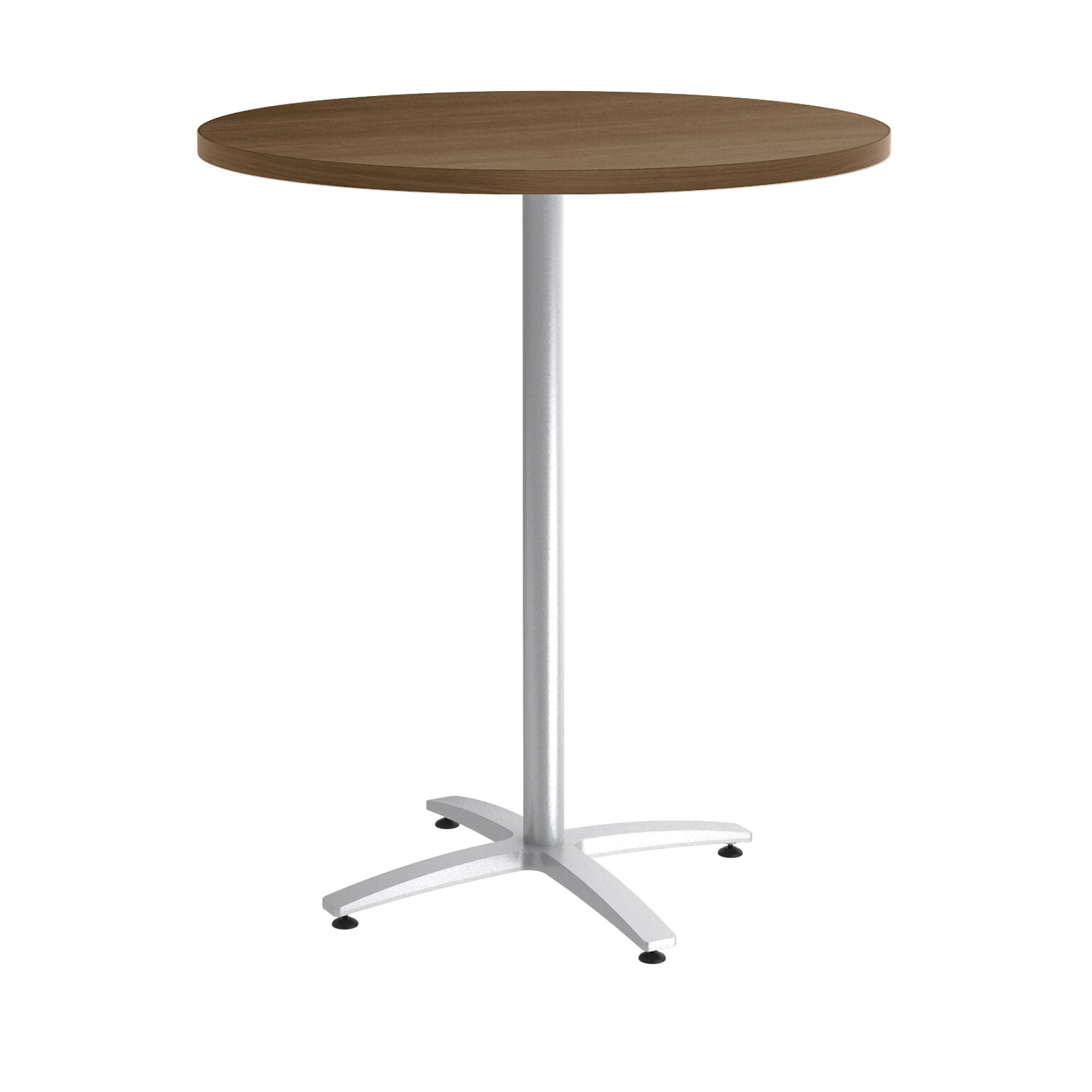 Union & Scale™ Multipurpose 36 Round Pinnacle Laminate Bistro Height Silver Base Table (54803)