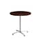Union & Scale Workplace2.0™ Multipurpose 30 Round Mahogany Laminate Seated Height Silver Base Table