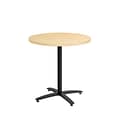 Union & Scale™ Workplace2.0™ Multipurpose 30 Round Natural Maple Laminate Seated Height Black Base Table (54809)