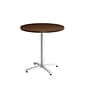 Union & Scale Workplace2.0™ Multipurpose 30" Round Shaker Cherry Laminate Seated Height Silver Base Table (54810)