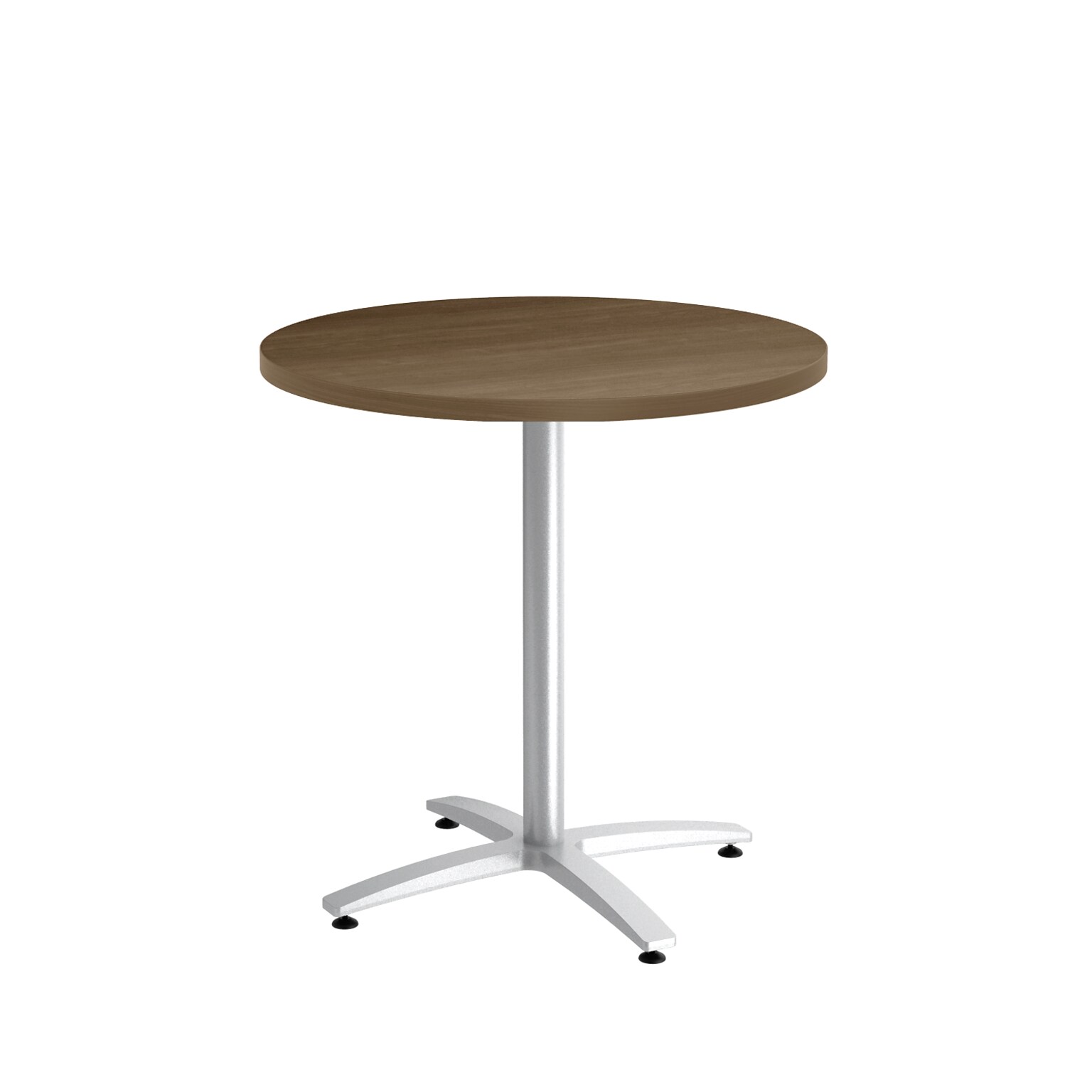 Union & Scale™  Multipurpose 30 Round Pinnacle Laminate Seated Height Silver Base Table (54812)