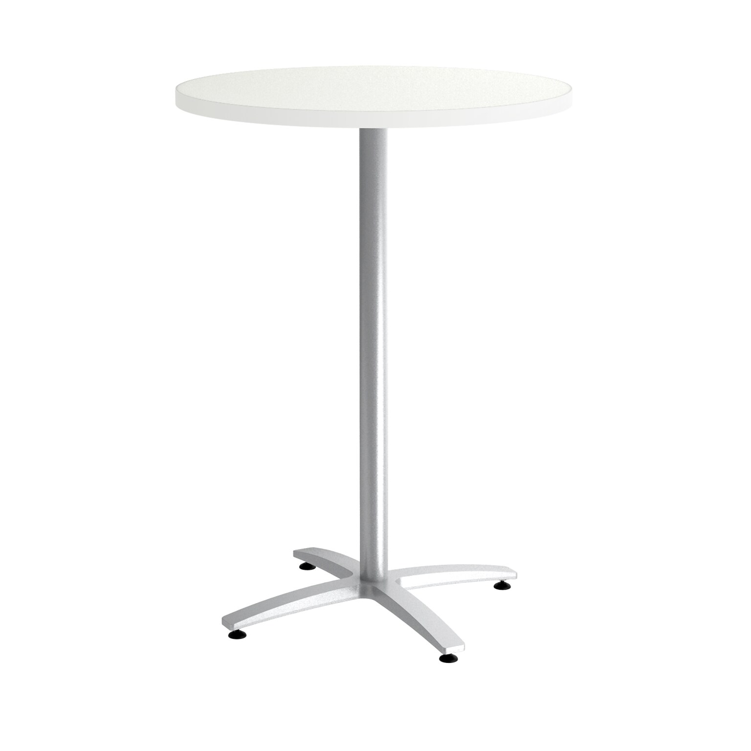 Union & Scale™ Multipurpose 30 Round Silver Mesh Laminate Bistro Height Silver Base Table (54814)