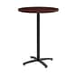 Union & Scale Workplace2.0™ Multipurpose 30" Round Mahogany Laminate Bistro Height Black Base Table (54817)