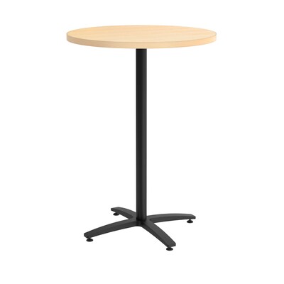 Union & Scale™ Workplace2.0™ Multipurpose 30 Round Natural Maple Laminate Bistro Height Black Base