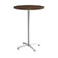 Union & Scale Workplace2.0™ Multipurpose 30" Round Shaker Cherry Laminate Bistro Height Silver Base Table (54820)