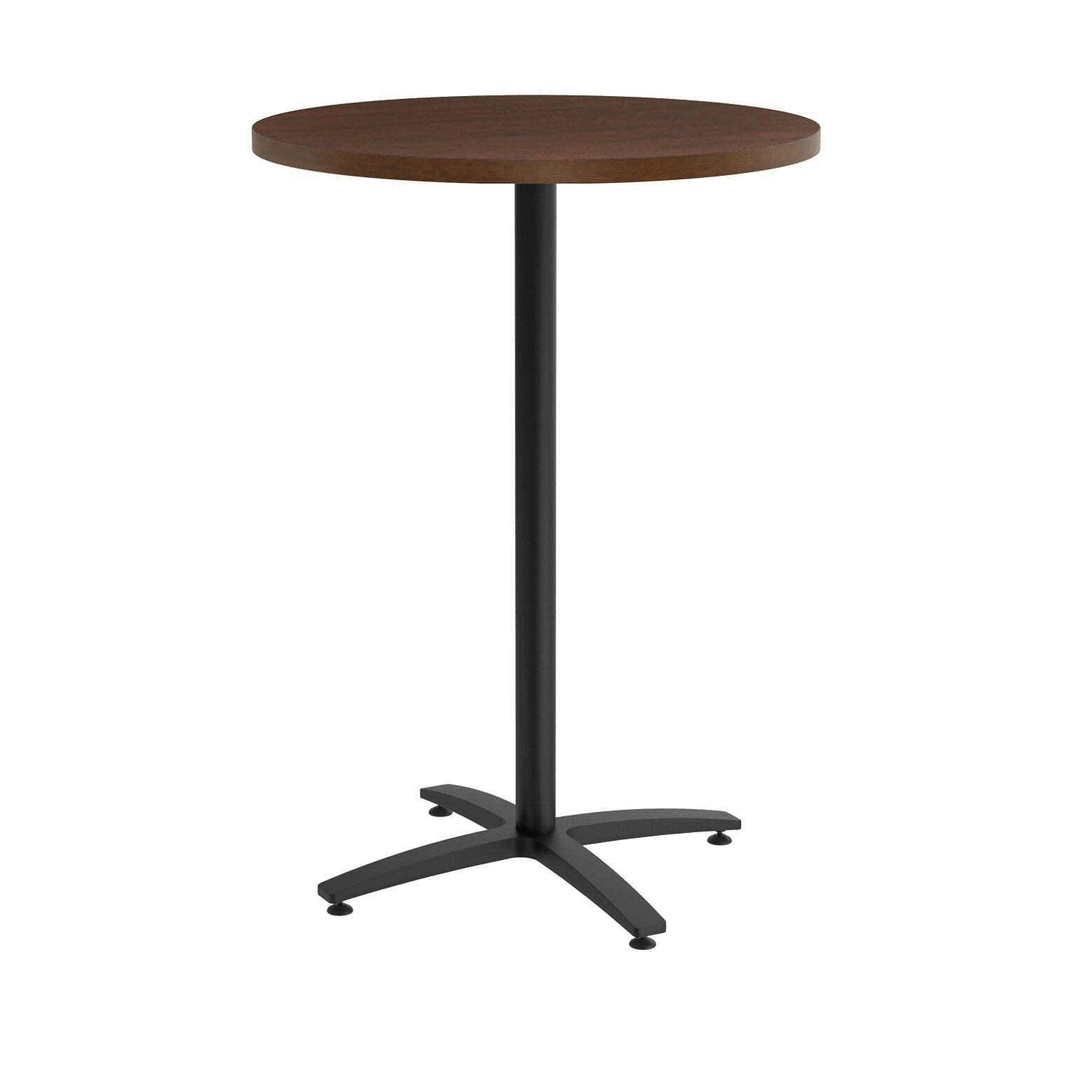 Union & Scale Workplace2.0™ Multipurpose 30 Round Shaker Cherry Laminate Bistro Height Black Base Table (54821)