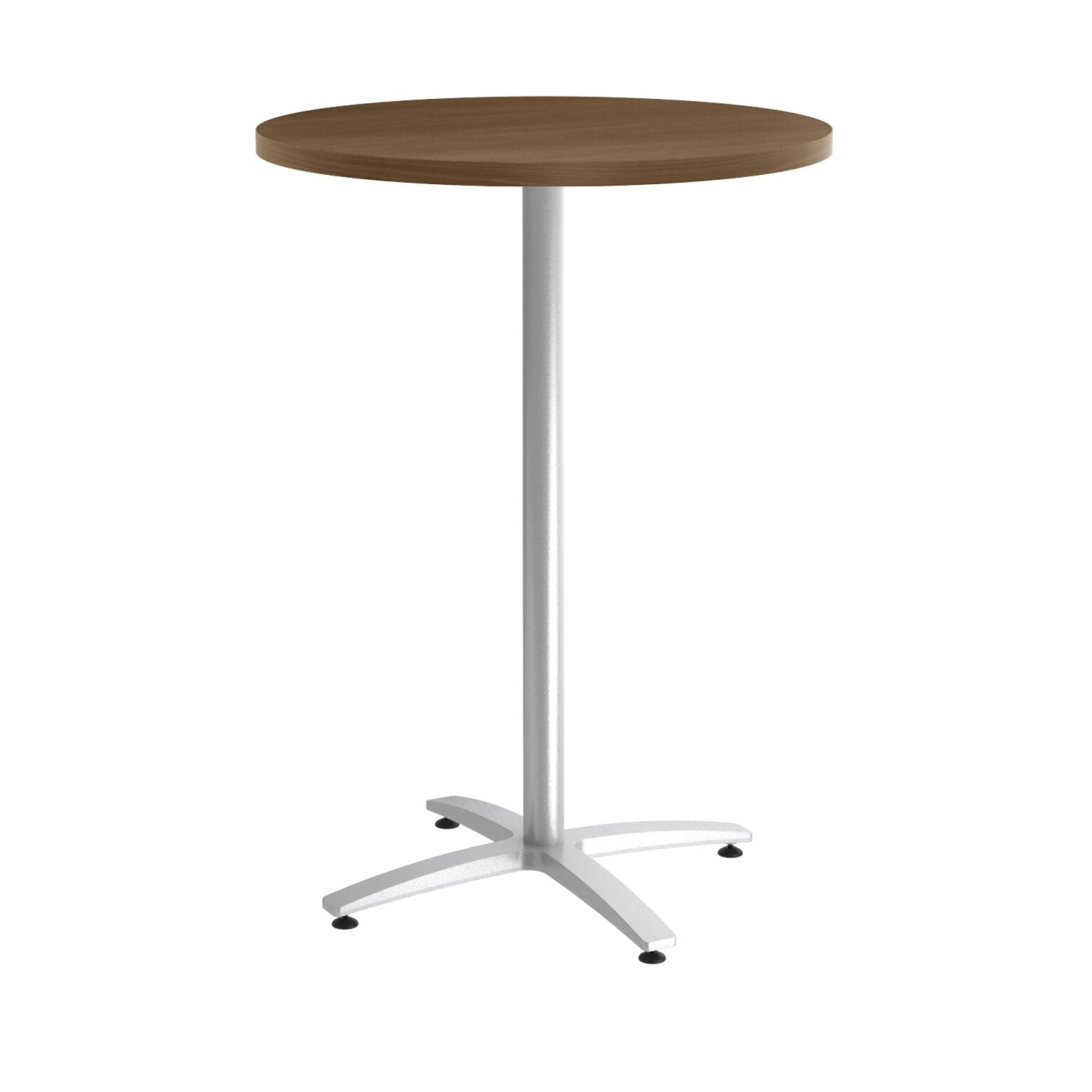 Union & Scale™ Multipurpose 30 Round Pinnacle Laminate Bistro Height Silver Base Table (54822)