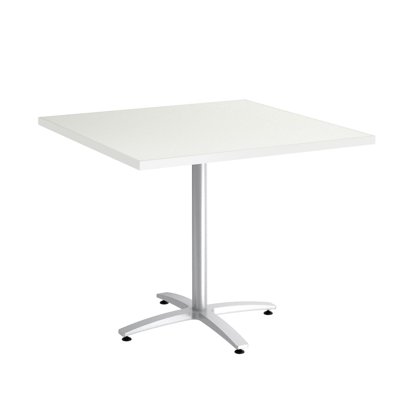 Union & Scale™ Workplace2.0™ Multipurpose 36 Square Silver Mesh Laminate Seated Height Silver Base Table (54824)