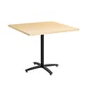 Union & Scale™ Workplace2.0™ Multipurpose 36 Square Natural Maple Laminate Seated Height Black Base Table (54829)