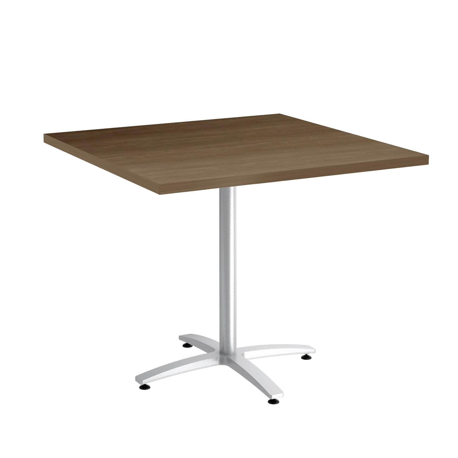 Union & Scale™  Multipurpose 36 Square Pinnacle Laminate Seated Height Silver Base Table (54832)