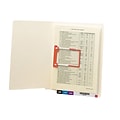 Smead End Tab Fastener Folder, Reinforced Straight-Cut Tab, 1 Fastener, Letter Size, Manila, 50 per