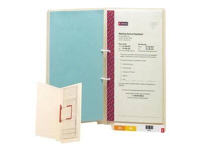 Smead End Tab Fastener Folder, Reinforced Straight-Cut Tab, 1 Fastener, Letter Size, Manila, 50 per Box (34112)