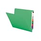 Smead Colored End Tab File Folder, Shelf-Master Reinforced Straight-Cut Tab, Letter Size, Green, 100/Box (25110)