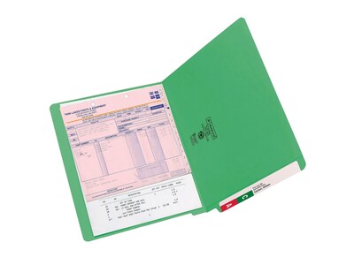 Smead Colored End Tab File Folder, Shelf-Master Reinforced Straight-Cut Tab, Letter Size, Green, 100/Box (25110)