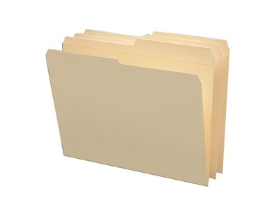 Smead® File Folders, Reinforced 1/2-Cut Tab, Letter Size, Manila, 100/Box (10326)