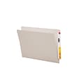 Smead® Colored End Tab File Folder, Shelf-Master® Reinforced Straight-Cut Tab, Letter Size, Gray, 10