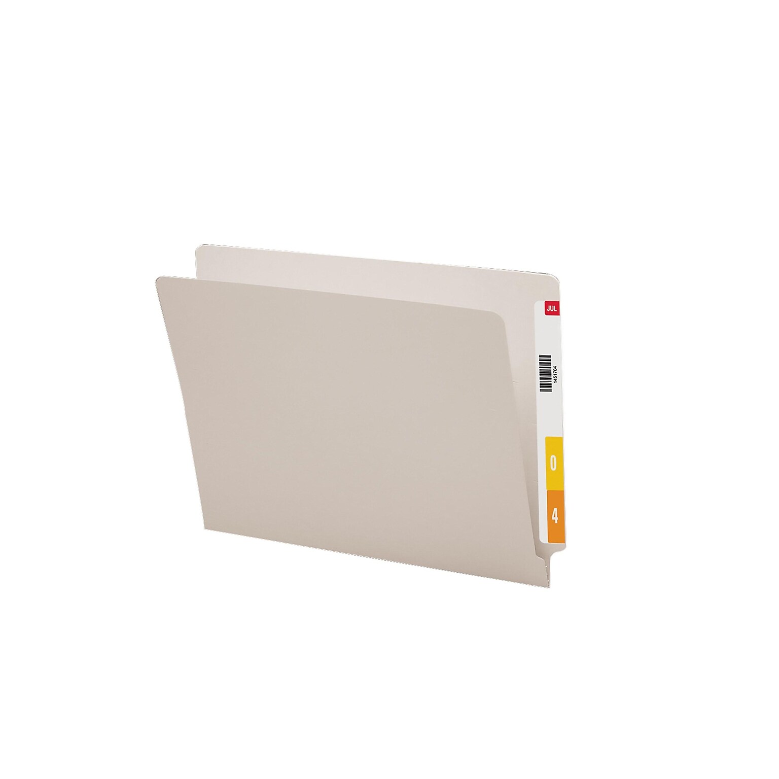 Smead® Colored End Tab File Folder, Shelf-Master® Reinforced Straight-Cut Tab, Letter Size, Gray, 100 per Box (25310)