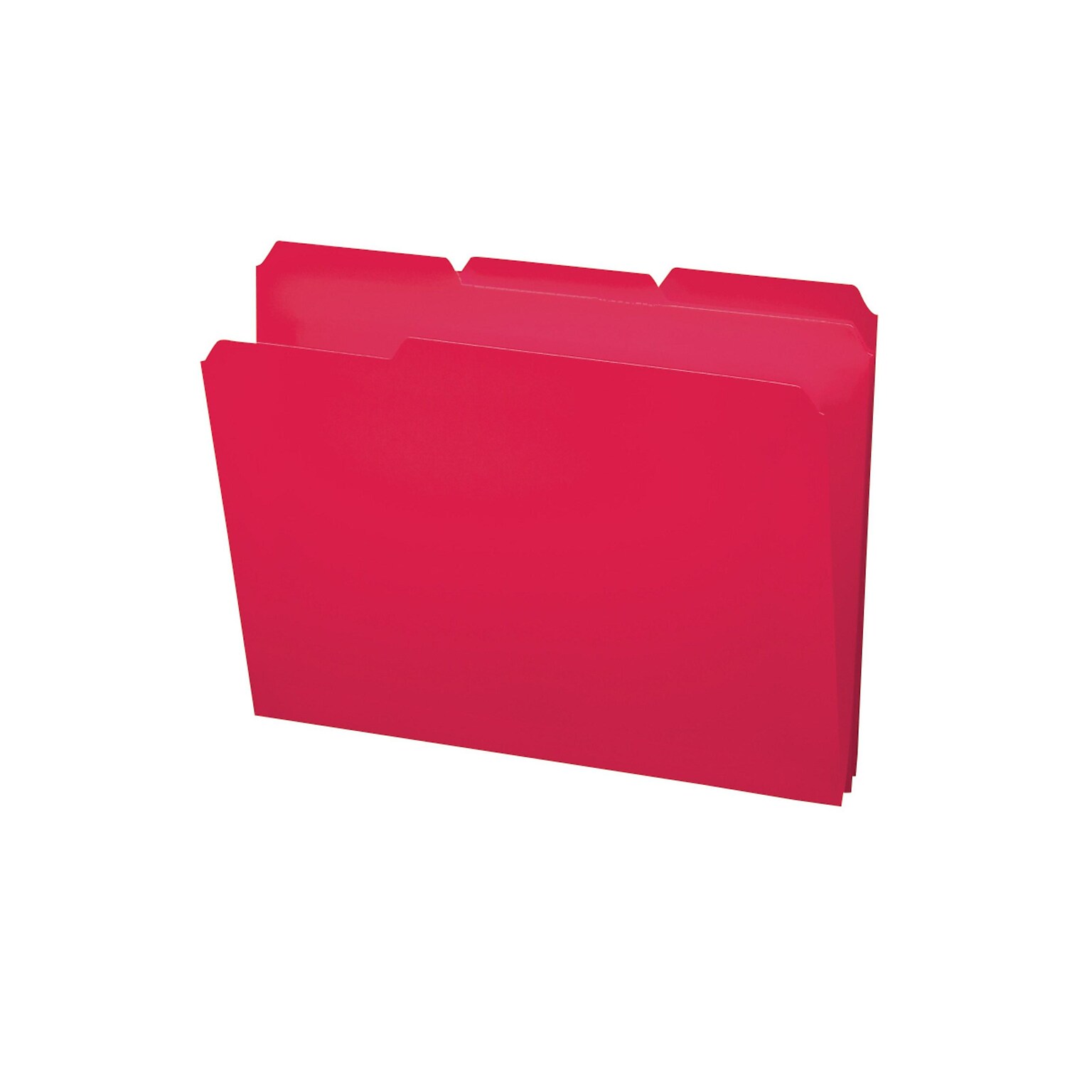 Smead Poly File Folder, 1/3-Cut- Tab Letter Size, Red, 24 per Box (10501)