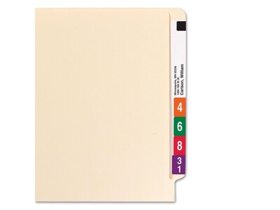 Smead End-Tab File Folders, Reinforced Straight-Cut Tab, Letter Size, Manila, 100/Box (24110)