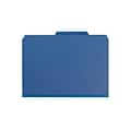 Smead Pressboard File Folder, 1/3-Cut Tab, 1 Expansion, Letter Size, Dark Blue, 25/Box (21541)