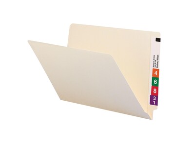 Smead End Tab File Folder, Shelf-Master Reinforced Straight-Cut Tab, Legal Size, Manila, 100/Box (27110)