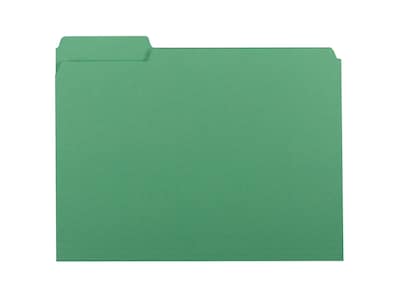 Smead Interior File Folder, 1/3-Cut Tab, Letter Size, Green, 100/Box (10247)