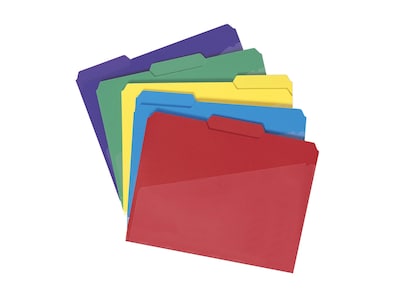 Buy Poly Colored File Folders With Slash Pocket, 1/3-cut Tabs