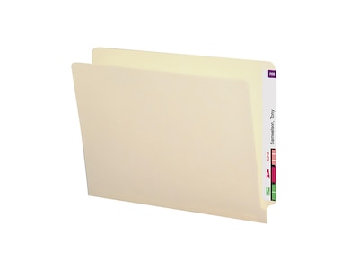 Smead End Tab File Folder, Shelf-Master Reinforced Straight-Cut Tab, Letter Size, Manila, 50/Box (24