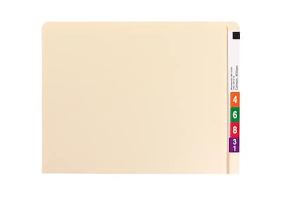 Smead Heavy Duty End Tab File Folder, Straight-Cut Extended Tab, Letter Size, Manila, 100/Box (24250)