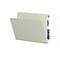 Smead End Tab Pressboard File Folder, Straight-Cut Tab, 2 Expansion, Letter Size, Gray/Green, 25/Bo