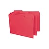 Smead Interior File Folder, 1/3-Cut Tab, Letter Size, Red, 100/Box (10267)