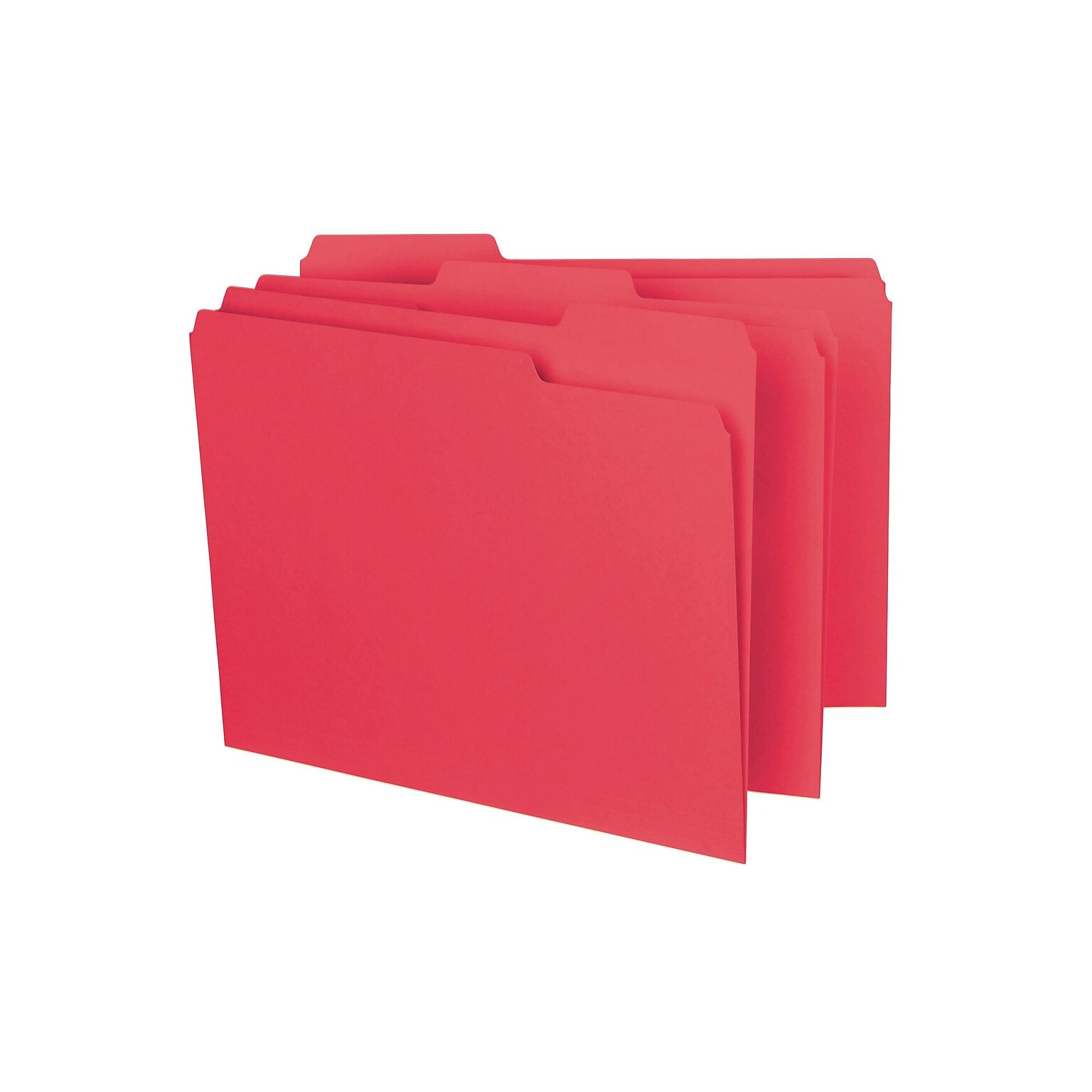 Smead Interior File Folder, 1/3-Cut Tab, Letter Size, Red, 100/Box (10267)