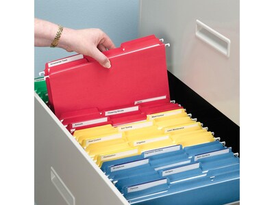 Smead Interior File Folder, 1/3-Cut Tab, Letter Size, Red, 100/Box (10267)