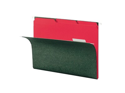 Smead Interior File Folder, 1/3-Cut Tab, Letter Size, Red, 100/Box (10267)