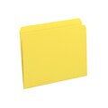 Smead® File Folder, Reinforced Straight-Cut Tab, Letter Size, Yellow, 100 per Box (12910)