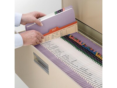 Smead File Folders, 1-Tab, Letter Size, Purple, 100/Box (12410)
