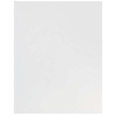 JAM Paper® Laminated Two-Pocket Glossy Presentation Folders, White, 6/Pack (103489D)