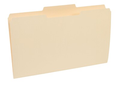 TRU RED™ 30% Recycled Top-Tab File Folders, 3-Tab, Manila, Legal-Size, 24/Pack (235408/TR58116)