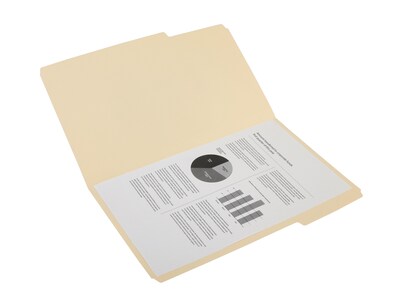 TRU RED™ 30% Recycled Top-Tab File Folders, 3-Tab, Manila, Legal-Size, 24/Pack (235408/TR58116)