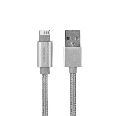 Overtime Lighting USB Charging Kit (3-Piece Set) 2.4 Amp Dual USB Car and Home Charger, Plus 6 ft. Braided Cable