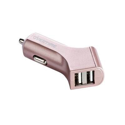 Overtime Lighting USB Charging Kit (3-Piece Set) 2.4 Amp Dual USB Car and Home Charger and 6 ft. Braided Cable (DAC3IN12USBRG)