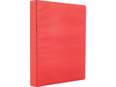 Staples Simply 1" 3-Ring Non-View Binder, Red (26647)