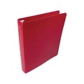 Wilson Jones PRESSTEX 1 3-Ring Non-View Binder, Opaque/Executive Red (38619)