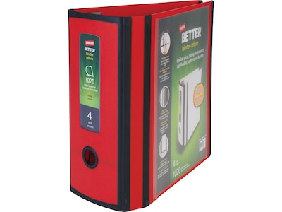 Staples 4 3-Ring Better Binder, Red (27921)