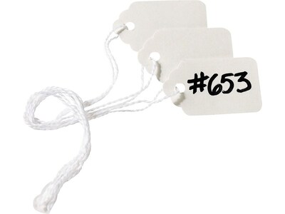 Avery® Marking Pre-Strung Tags 1.09"W x 1.75"L White, 1000/Pack (12204)