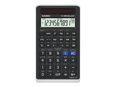 Casio FX-260 Solar II 10-Digit Scientific Calculator, Black