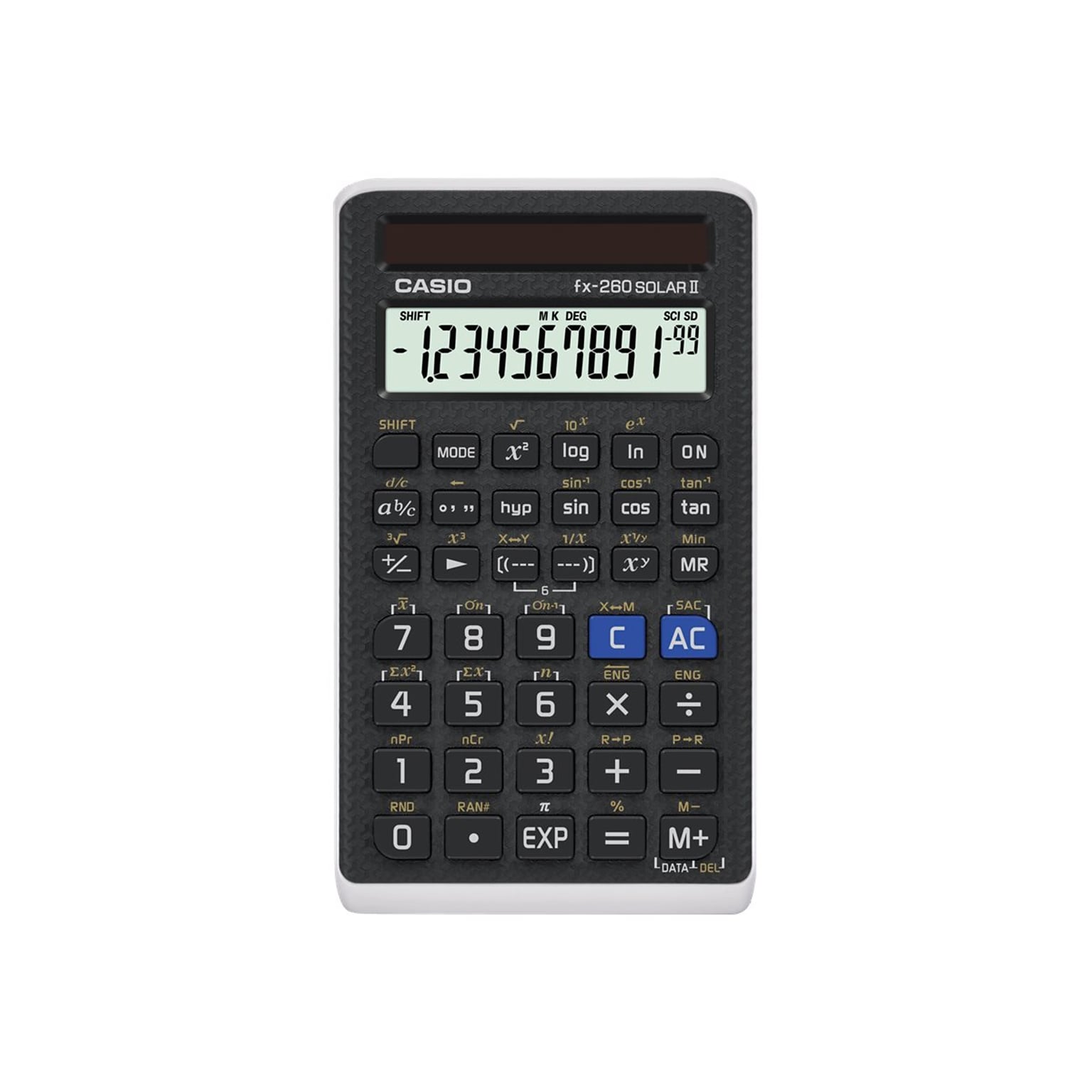 Casio FX-260 Solar II 10-Digit Scientific Calculator, Black