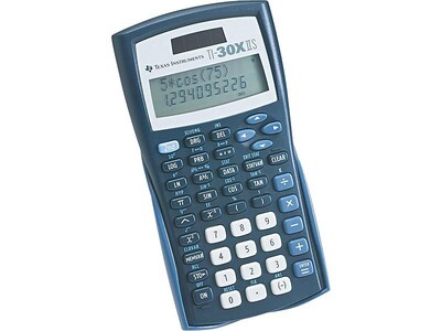 Texas Instruments TI-30XIIS 10-Digit Scientific Battery & Solar Powered Scientific Calculator, Blue